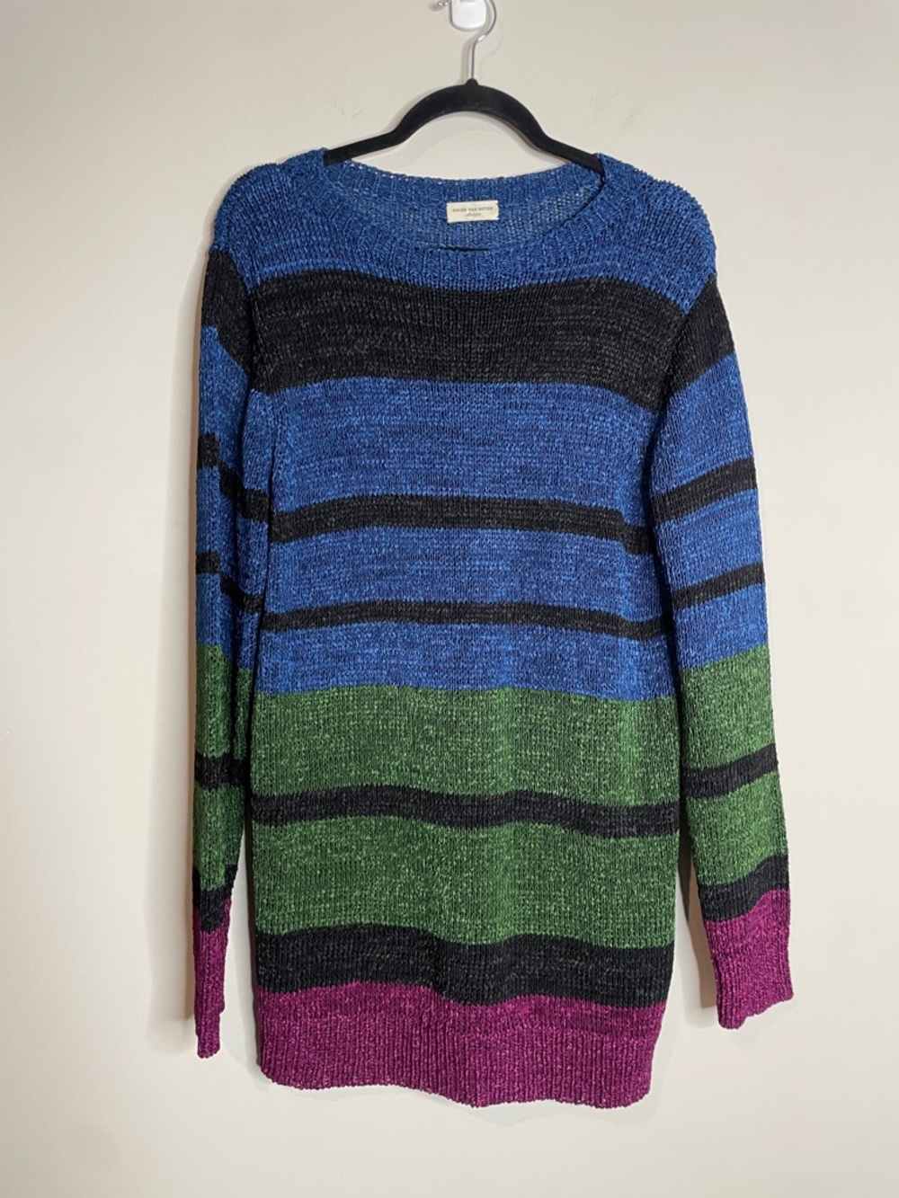 Dries Van Noten | Women’s Striped Crewneck Sweater Size Medium